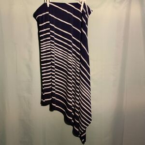 chicos blue and white striped skirt